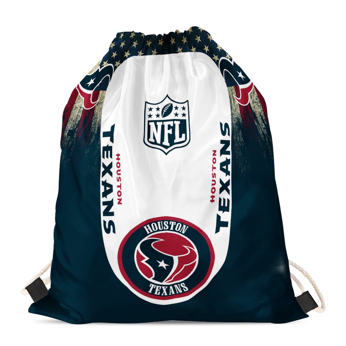 Houston Texans Drawstring Backpack sack / Gym bag 18" x 14" 002